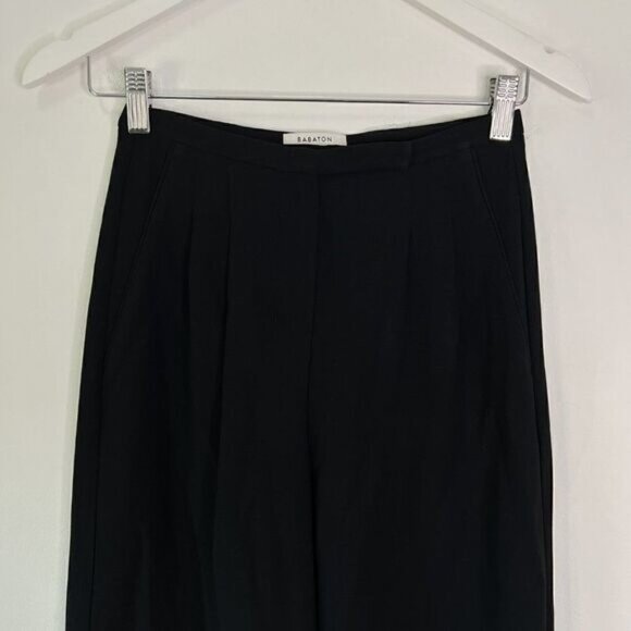 Aritzia Babaton Lazarus Black High Waist Wide Crop Culotte Pants - Picture 4 of 7